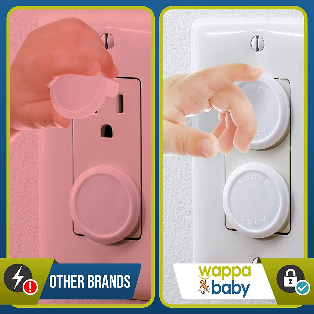 Outlet Covers Babyproofing 50Pack by Wappa Baby Safe & Secure Elect