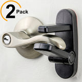 Door Lever Lock (2 Pack) – Prevents Toddlers from Opening Doors | Black