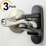 Door Lever Lock (3 Pack) – Prevents Toddlers from Opening Doors | Black