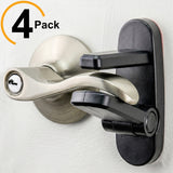 Door Lever Lock (4 Pack) – Prevents Toddlers from Opening Doors | Black