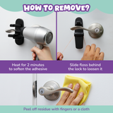 Door Lever Lock (4 Pack) – Prevents Toddlers from Opening Doors | Black