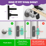 Door Lever Lock (4 Pack) – Prevents Toddlers from Opening Doors | Black