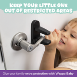 Door Lever Lock (2 Pack) – Prevents Toddlers from Opening Doors | Black