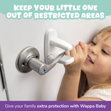Door Lever Lock (4 Pack) – Prevents Toddlers from Opening Doors | White