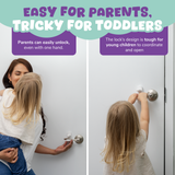 Door Lever Lock (4 Pack) – Prevents Toddlers from Opening Doors | White