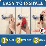Door Lever Lock (1 Pack) Prevents Toddlers from Opening Doors. 3.25" L * 1.5" W * 4.5" H Easy One Hand Operation for Adults. Durable ABS with 3M Adhesive Backing. Simple Install (Black)