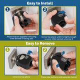 Child Safety Door Knob Cover (4 Pack) Hard-to-Remove Dual-Lock | Black