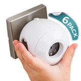 Child Safety Door Knob Cover (6 Pack) Hard-to-Remove Dual-Lock | White