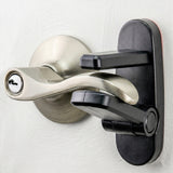 Door Lever Lock (1 Pack) Prevents Toddlers from Opening Doors. 3.25" L * 1.5" W * 4.5" H Easy One Hand Operation for Adults. Durable ABS with 3M Adhesive Backing. Simple Install (Black)