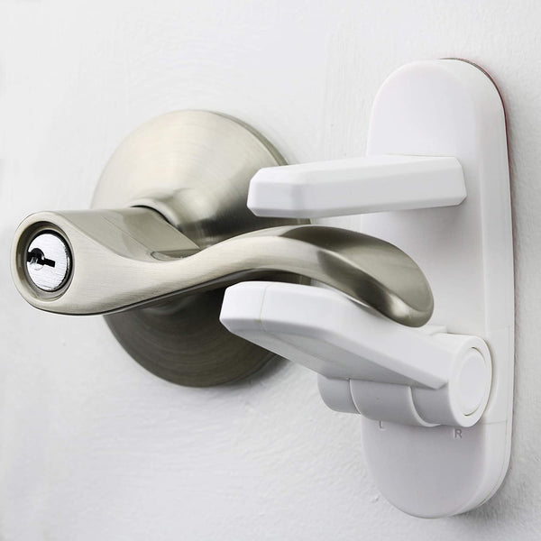 Improved Childproof Door Lever Lock. Prevents Toddlers from Opening Doors | 4 PACK