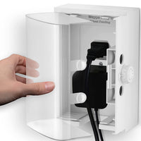 Clear Outlet Cover Box [Patented] Double Lock for Much Better Toddler Proofing, Easier Operation, Simple 3 Step Install with Included Screws. Provides Extra Space Inside for Plugs