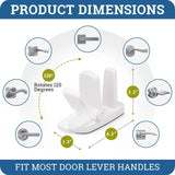 Improved Childproof Door Lever Lock (6 Pack) Prevents Toddlers from Opening Doors. Easy One Hand Operation for Adults. Durable ABS with 3M Adhesive Backing. Simple Install (White, 6-Pack)