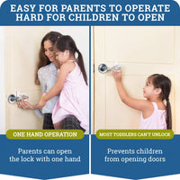 Improved Childproof Door Lever Lock. Prevents Toddlers from Opening Doors | 3 PACK