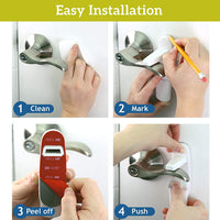 Improved Childproof Door Lever Lock. Prevents Toddlers from Opening Doors | 4 PACK