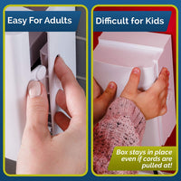 Baby Safety Outlet Cover BOX (2 Pack) Double Lock for Much Better Toddler Proofing, Easier Operation, Simple 3 Step Install with Included Screws. Provides Extra Space Inside for Plugs (2 Pack, White)