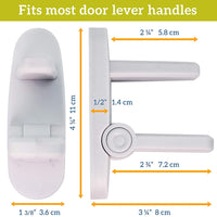 Improved Childproof Door Lever Lock. Prevents Toddlers from Opening Doors | 4 PACK