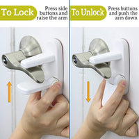 Improved Childproof Door Lever Lock. Prevents Toddlers from Opening Doors | 4 PACK