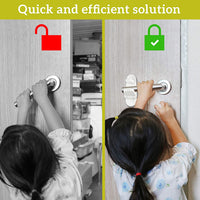 Improved Childproof Door Lever Lock. Prevents Toddlers from Opening Doors | 4 PACK