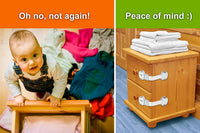 Reusable Child Safety Lock Set (6 Pack + 12 Pads) | Babyproofing Latches