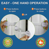Reusable Child Safety Lock Set (6 Pack + 12 Pads) | Babyproofing Latches