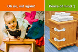 Reusable Child Safety Lock Set (6 Pack + 12 Pads) | Babyproofing Latches